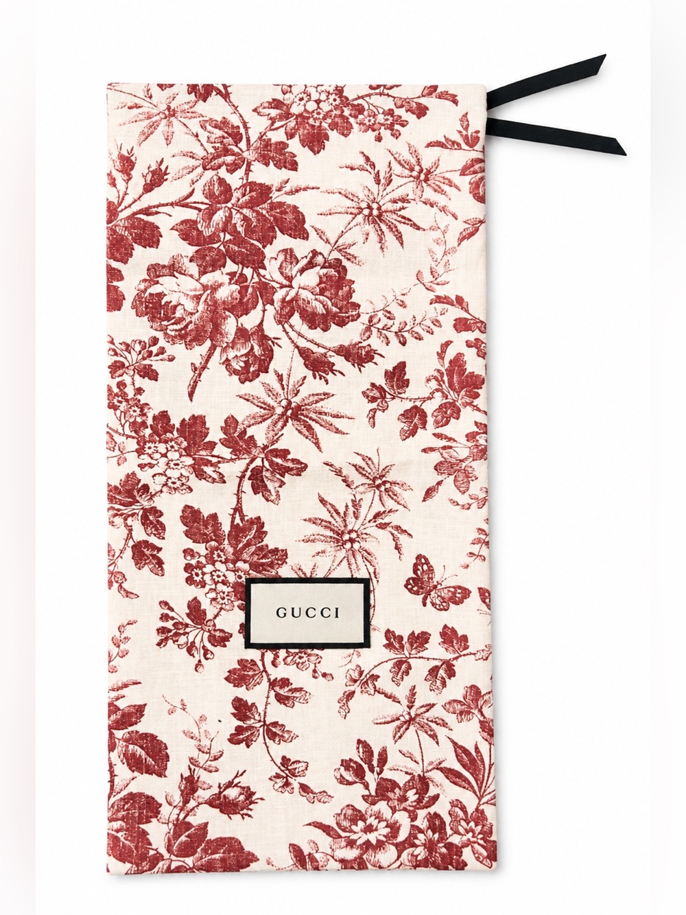 Gucci.  Set of 2 Herbarium Toile Fabric Drawstring Dust Bags. - Picture 2 of 7